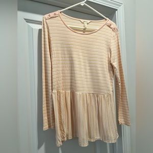 Women’s Matilda Jane Pink Stripe Peplum Top